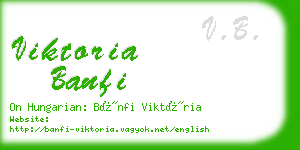 viktoria banfi business card